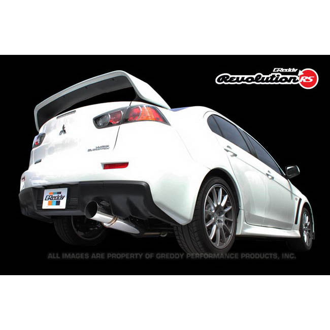 Greddy Revolution RS Cat-Back Exhaust System, 2008-2015 EVO X - Angle 3