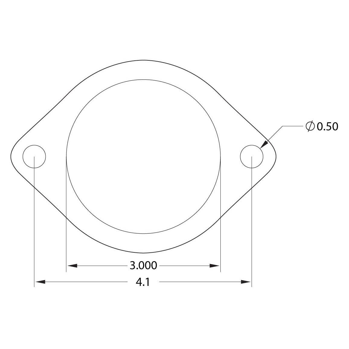 GrimmSpeed 3in 2-Bolt Gasket, Extra Thick - Angle 4