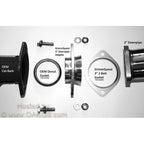 GrimmSpeed 3in Downpipe to OEM Midpipe Adapter Kit, 2002-2026 WRX & 2004-2021 STi - Angle 2