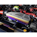 GrimmSpeed Alternator Cover (Titanium), 2002-2014 WRX & 2004-2021 STi - Angle 4
