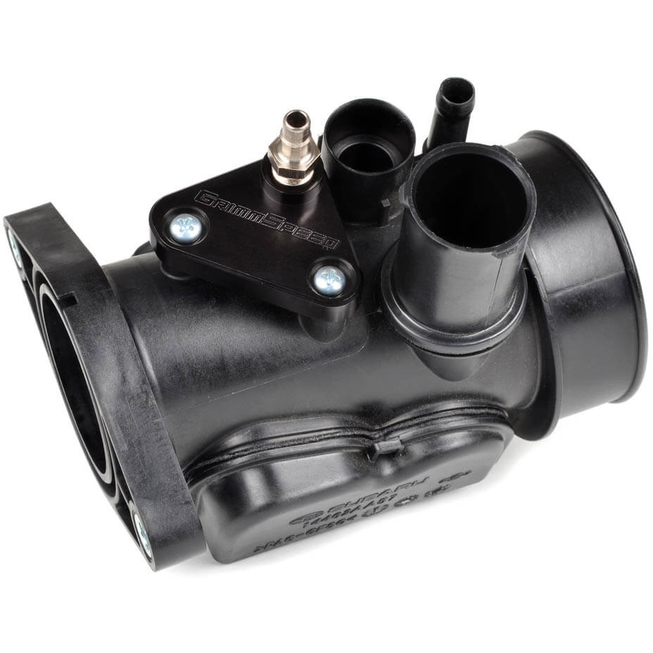 GrimmSpeed Boost Control Solenoid Turbo Inlet Adapter, 2015-2021 WRX - Angle 3