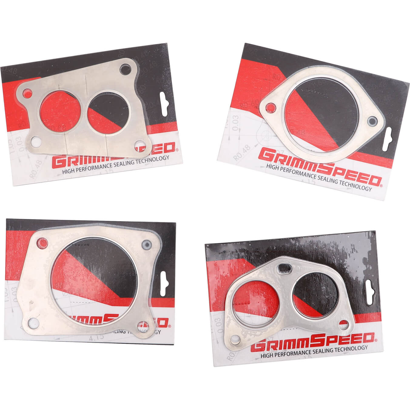 GrimmSpeed Exhaust Gasket Set, 2015-2021 WRX & 2014-2018 Forester XT - Angle 2