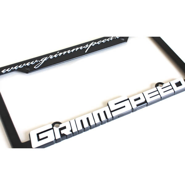 GrimmSpeed License Plate Frames (Pair/2) - Angle 2