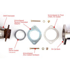 GrimmSpeed OEM Downpipe to 3in Cat-Back Adapter, 2002-2026 WRX & 2004-2021 STi - Angle 6