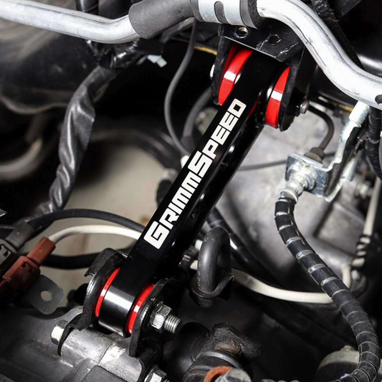 GrimmSpeed Pitch Stop Mount (80A Bushings, Black), 2002-2026 WRX & 2004-2021 STi - Angle 6