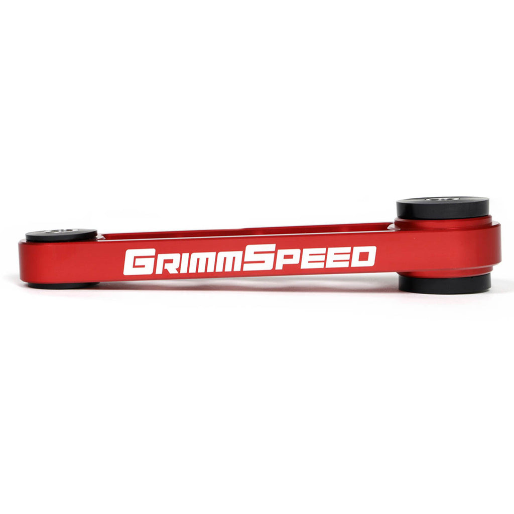 GrimmSpeed Pitch Stop Mount Race Version (95A Bushings, Red), 2002-2026 WRX & 2004-2021 STi - Angle 2