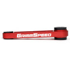 GrimmSpeed Pitch Stop Mount Race Version (95A Bushings, Red), 2002-2026 WRX & 2004-2021 STi - Angle 2