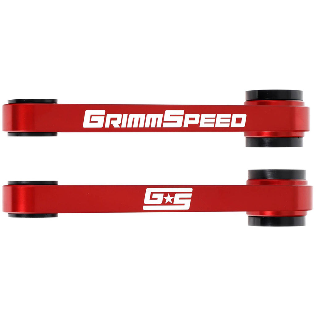 GrimmSpeed Pitch Stop Mount Race Version (95A Bushings, Red), 2002-2026 WRX & 2004-2021 STi - Angle 3