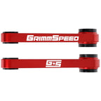 GrimmSpeed Pitch Stop Mount Race Version (95A Bushings, Red), 2002-2026 WRX & 2004-2021 STi - Angle 3