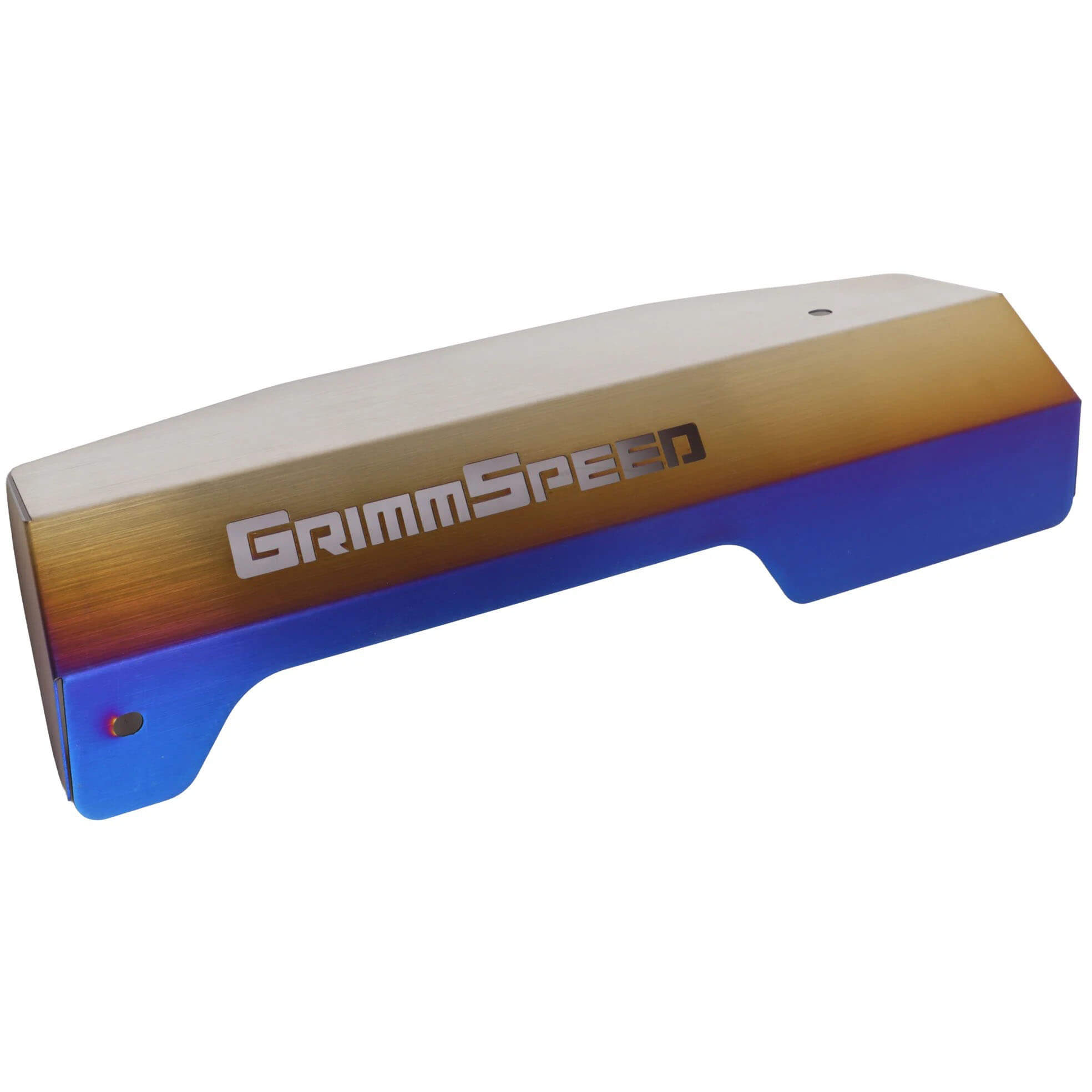 GrimmSpeed Pulley Cover (Titanium), 2015-2021 WRX - Angle 3