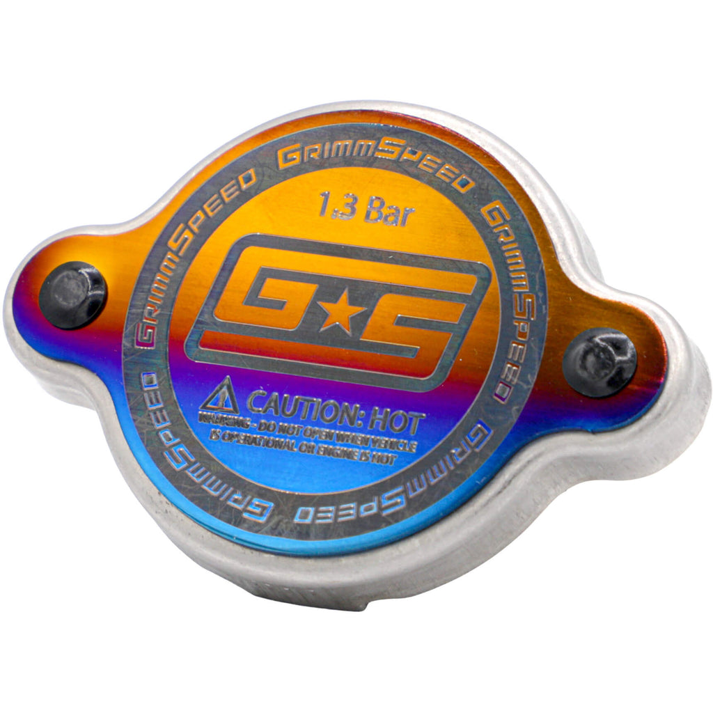 GrimmSpeed Radiator Cap (Type A, 1.3Bar, Titanium), 2002-2014 WRX & 2004-2021 STi - Angle 2