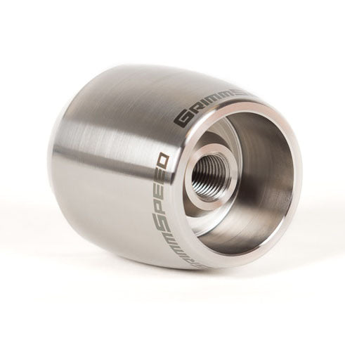 GrimmSpeed Stubby Shift Knob (Stainless Steel), 2004-2021 STi, 2002-2021 WRX & 2013+ BRZ/FR-S/86 - Angle 2