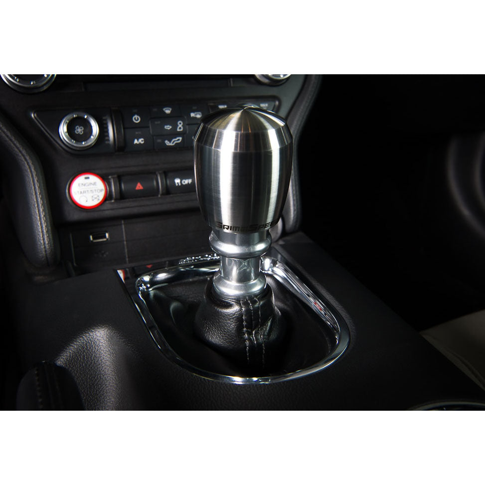 GrimmSpeed Stubby Shift Knob (Stainless Steel), 2004-2021 STi, 2002-2021 WRX & 2013+ BRZ/FR-S/86 - Angle 3