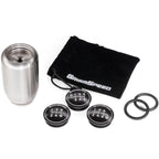 GrimmSpeed Swap-Top Weighted Shift Knob (Piston, Stainless Steel), 2002-2026 WRX & STi