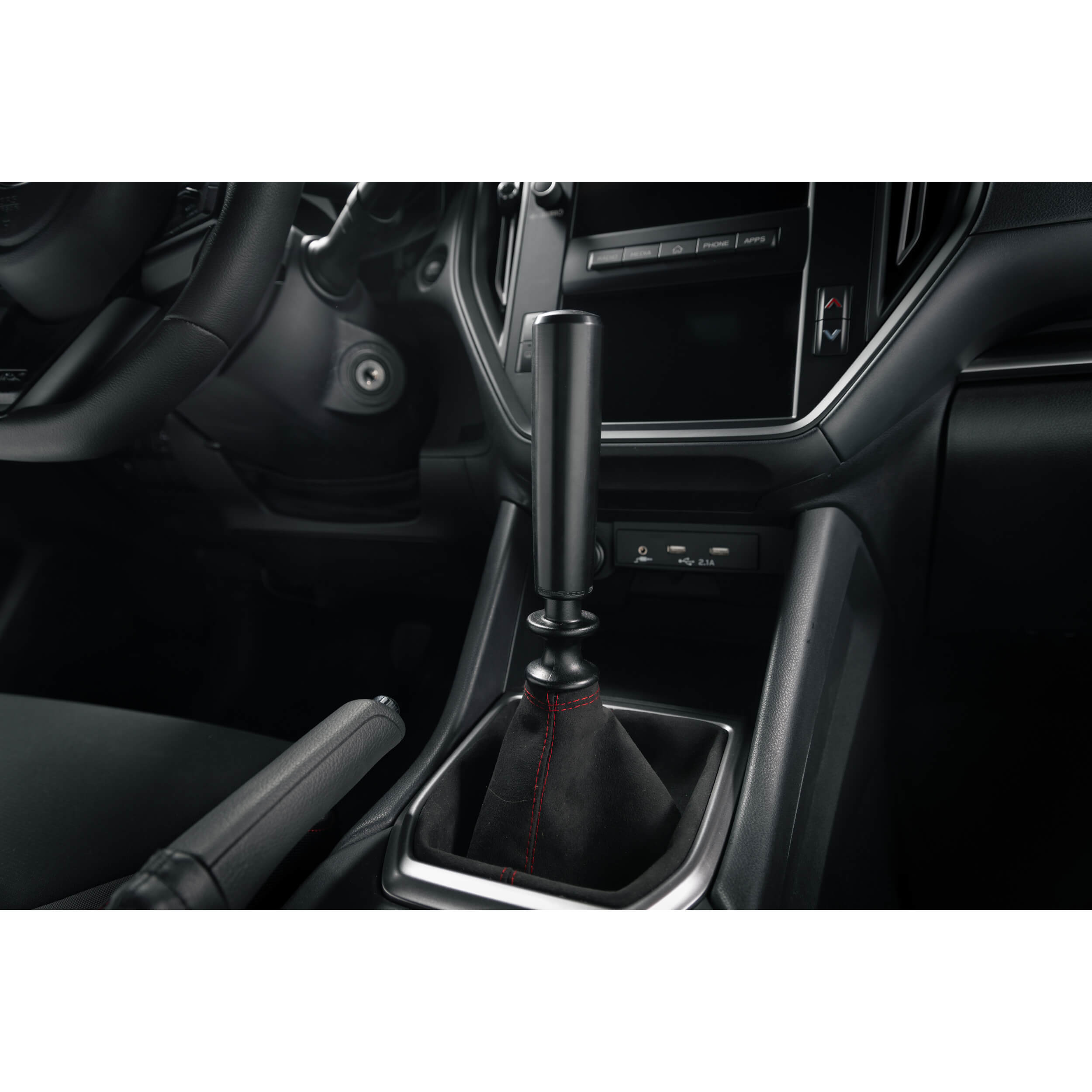 GrimmSpeed Tallboy Shift Knob (Delrin, Black), 2004-2021 STi, 2015+ WRX & 2013+ BRZ/FR-S/86 - Angle 3
