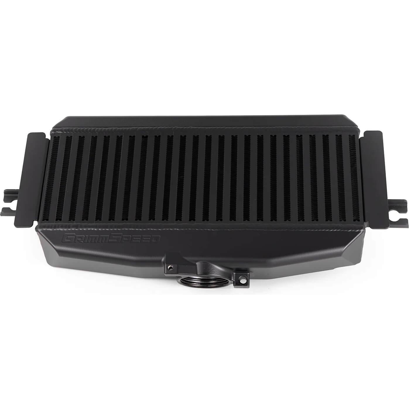 GrimmSpeed Top Mount Intercooler Kit (Billet, Black), 2022-2026 WRX - Angle 2