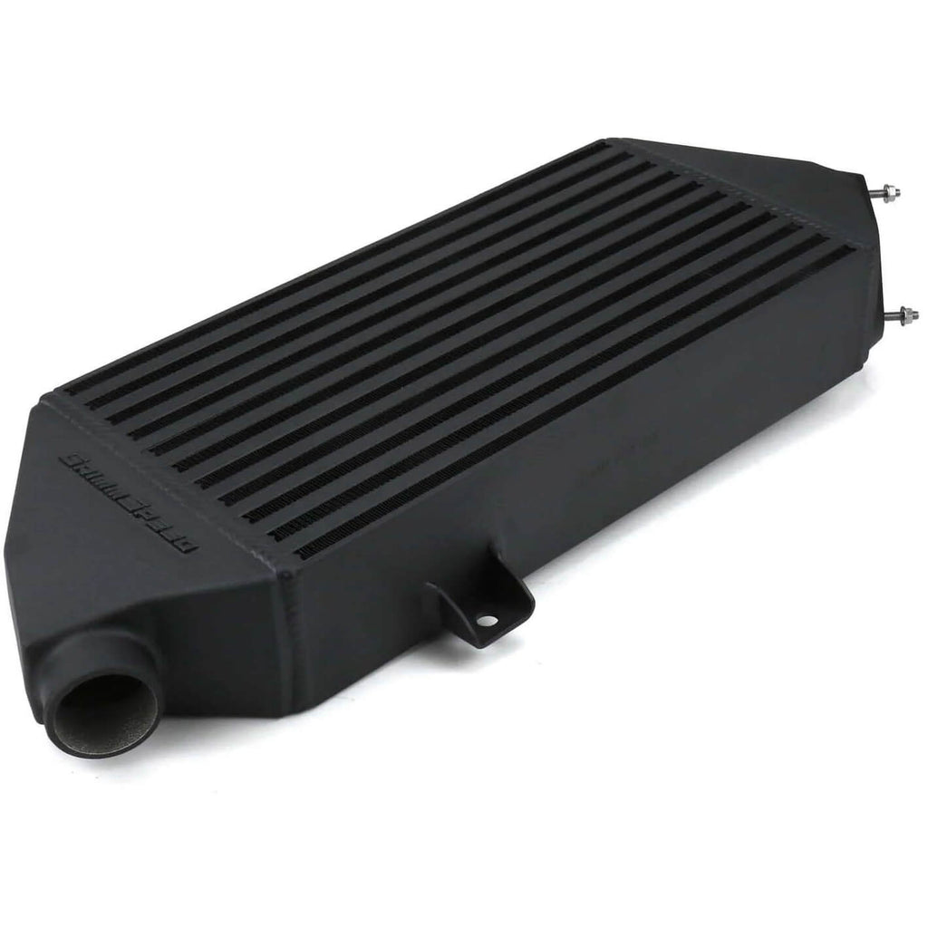 GrimmSpeed Top Mount Intercooler Kit w/ Splitter (Black), 2005-2009 Legacy GT - Angle 6
