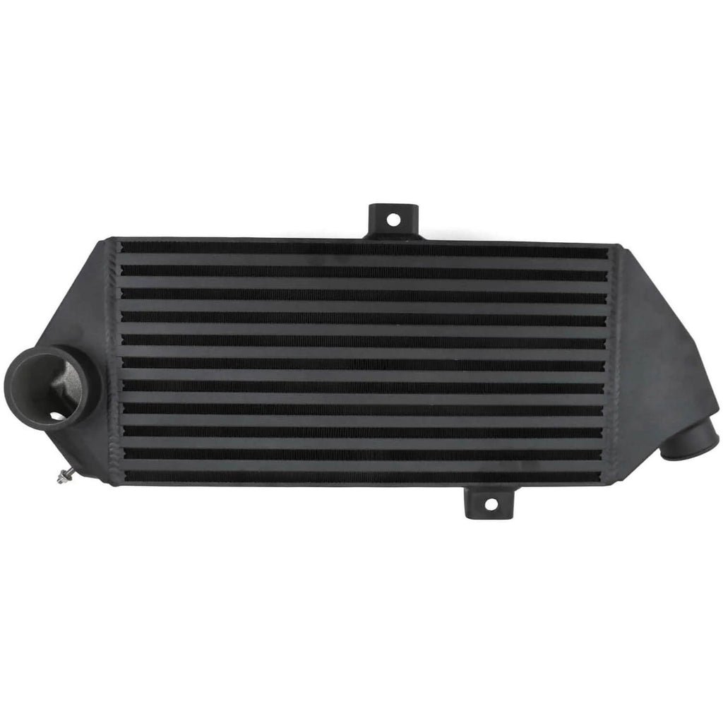 GrimmSpeed Top Mount Intercooler Kit w/ Splitter (Black), 2008-2014 WRX - Angle 3
