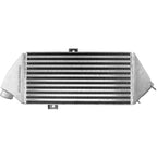 GrimmSpeed Top Mount Intercooler Kit w/ Splitter- Silver, 2008-2014 WRX - Angle 3