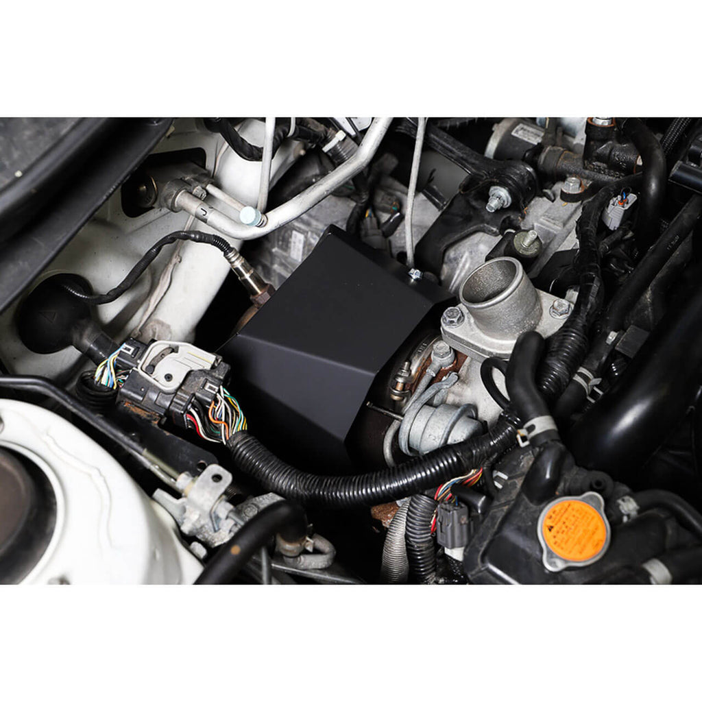 GrimmSpeed Turbo Heat Shield v2 (Black Ceramic Coating), 2002-2014 WRX & 2004-2021 STi - Angle 5