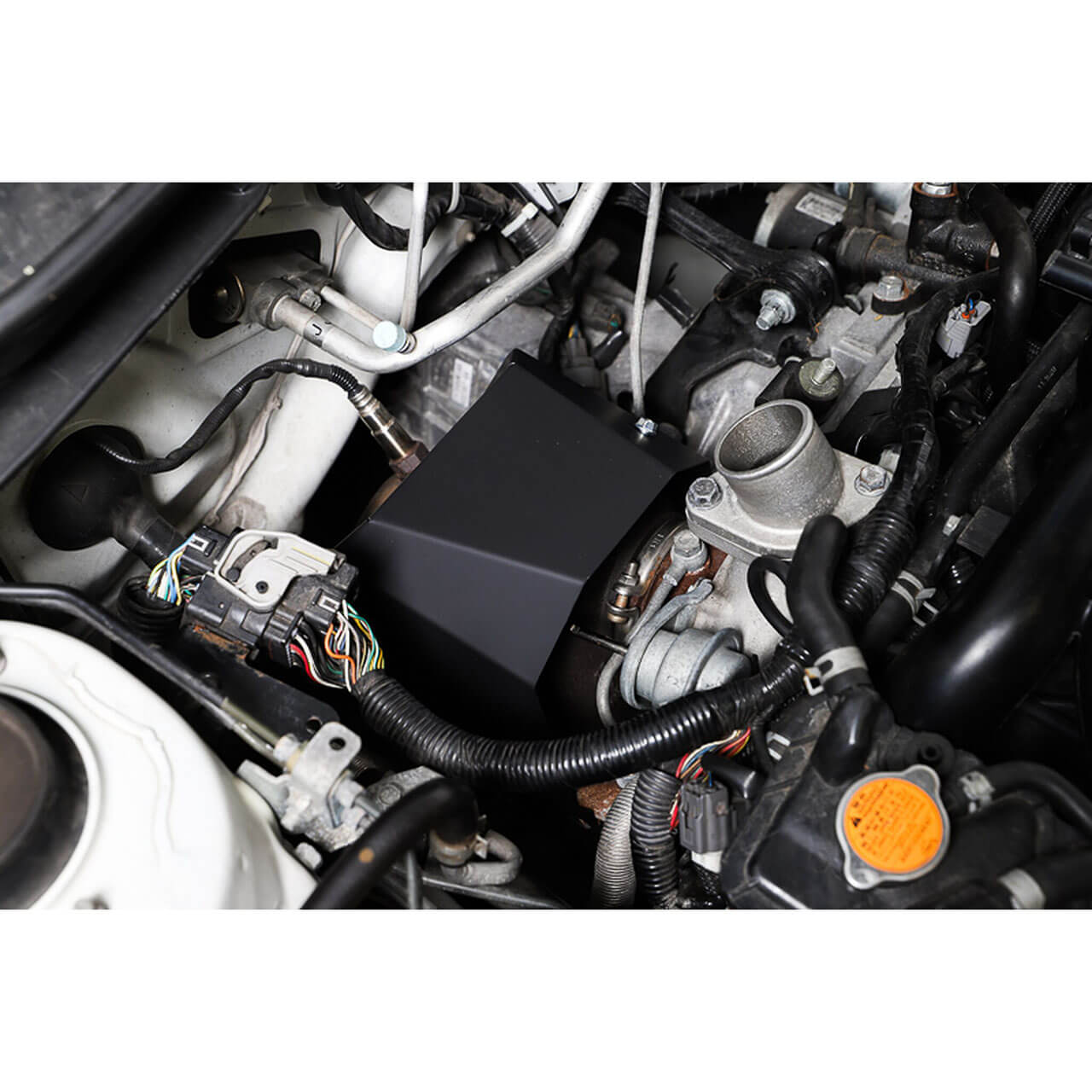 GrimmSpeed Turbo Heat Shield v2 (Black Ceramic Coating), 2002-2014 WRX & 2004-2021 STi - Angle 5