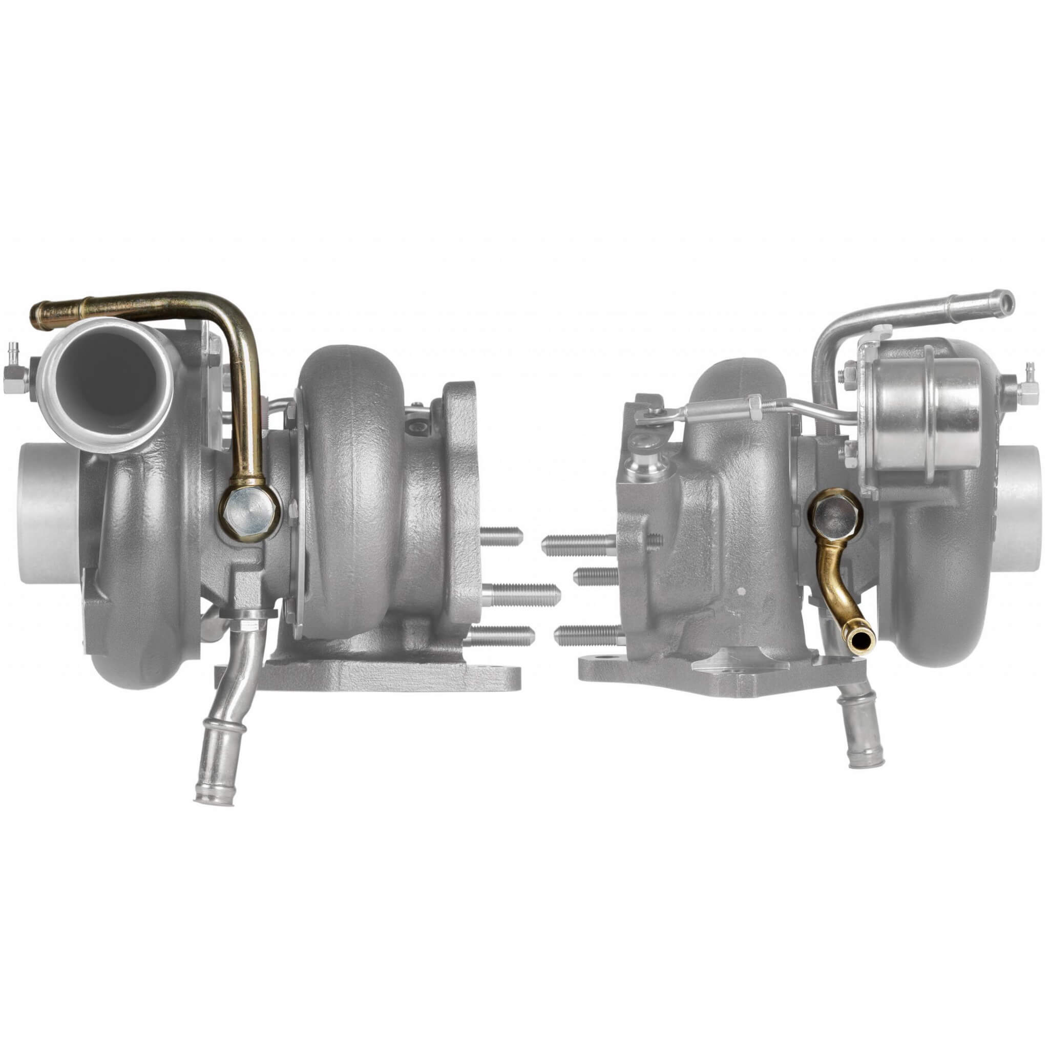 GrimmSpeed Turbocharger Coolant Line Kit (Rep. For GrimmSpeed EJ Turbos), 2002-2014 WRX & 2004-2021 STi - Angle 2