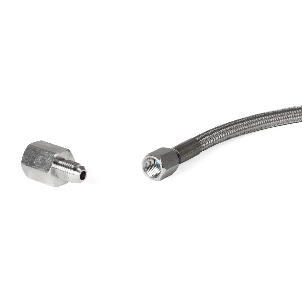 GrimmSpeed Turbocharger Oil Feed Line Kit (For Aftermarket Turbos), 2002-2014 WRX & 2004-2021 STi - Angle 2