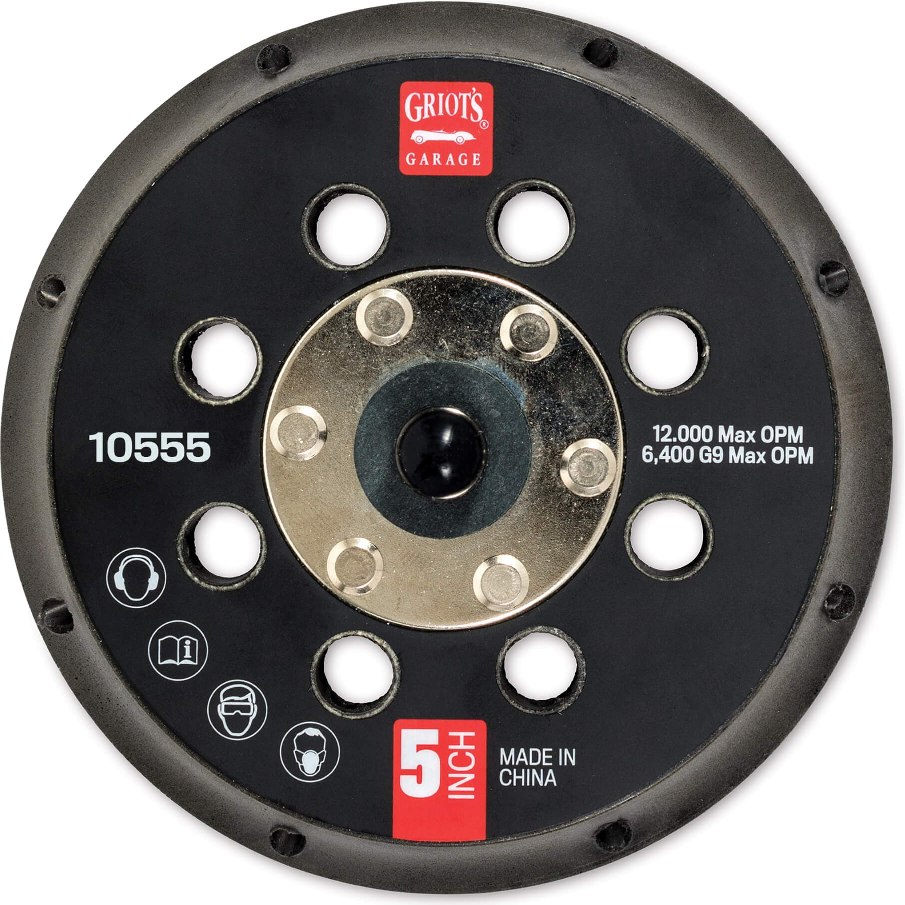 Griots Garage 5in Vented Orbital Backing Plate (G9)