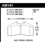 Hawk Front Brake Pads, StopTech ST-40 Calipers