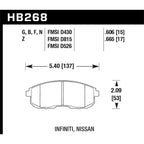 Hawk Front Brake Pads, 2003-2005 350Z (Non-Brembo)