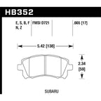 Hawk Front Brake Pads, 2002 WRX & 1998-2001 2.5 RS