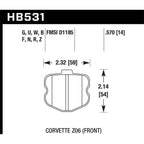Hawk Front Brake Pads, 2006-2013 Z06