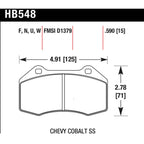 Hawk Front Brake Pads, 2016-2023 MX-5 Miata (Brembo)