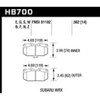 Hawk Front Brake Pads, 2006-2007 WRX