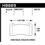 Hawk Front Brake Pads, 2016-2018 Focus RS