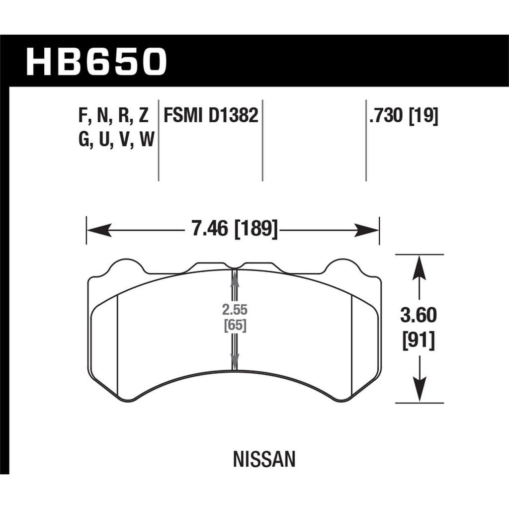 Hawk Front HPS 5.0 Brake Pads, 2009-2024 GT-R - Angle 2