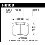 Hawk Rear Brake Pads, 2004-2017 STi, EVO & 350Z Brembo