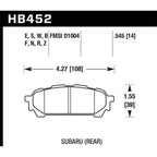 Hawk Rear Brake Pads, 2004-2005 WRX