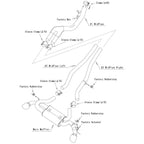 HKS Hi-Power Cat-Back Exhaust System w/ Ti Tips, 2020-2021 GR Supra (A90) - Angle 2