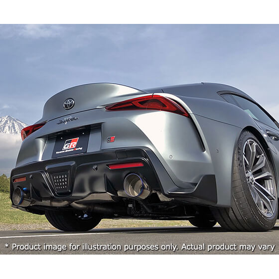 HKS Hi-Power Cat-Back Exhaust System w/ Ti Tips, 2020-2021 GR Supra (A90) - Angle 3