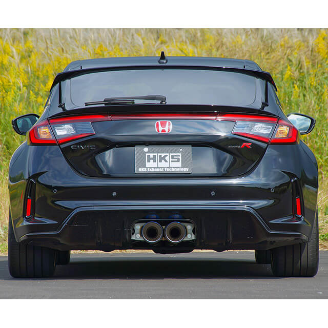 HKS Hi-Power Muffler, 2023-2025 Civic Type R - Angle 3