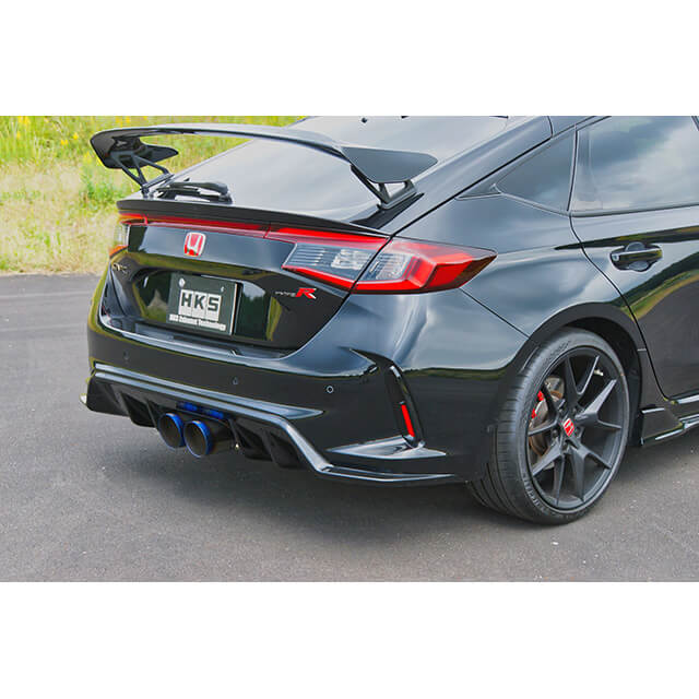 HKS Hi-Power Muffler, 2023-2025 Civic Type R - Angle 4