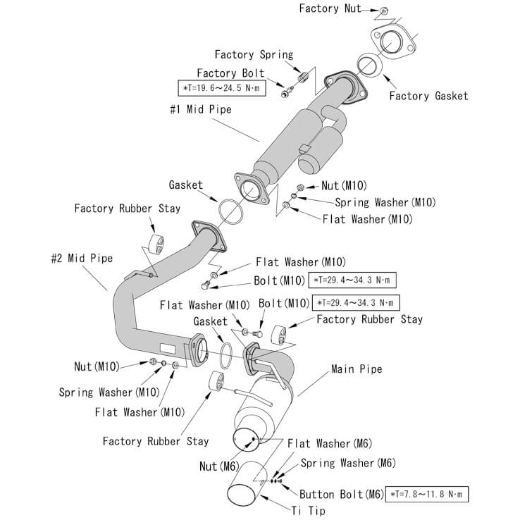 HKS Hi-Power Racing Exhaust (Single Exit), 2013-2020 BRZ/FR-S/86 - Angle 2