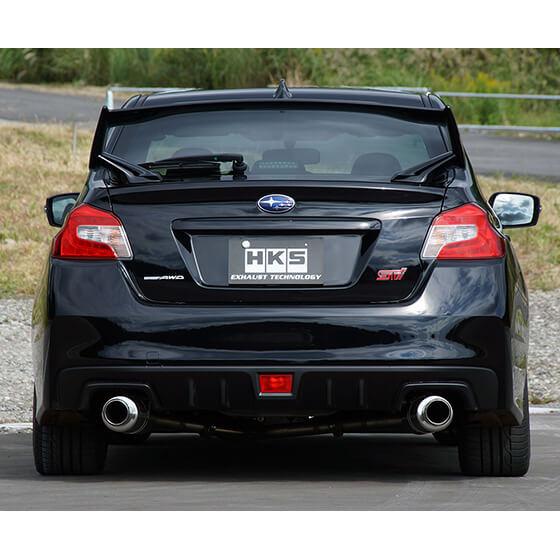 HKS Hi-Power SPEC-L II Cat-Back Exhaust, 2015-2021 WRX & STi - Angle 3