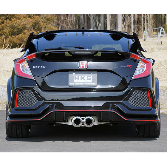 HKS Hi-Power SPEC-L II Cat-Back Exhaust, 2017-2021 Civic Type R - Angle 2