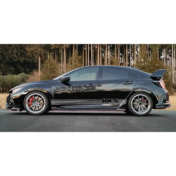 HKS HiperMax S Coilovers w/ Pillow Balls, 2017-2021 Civic Type R - Angle 2