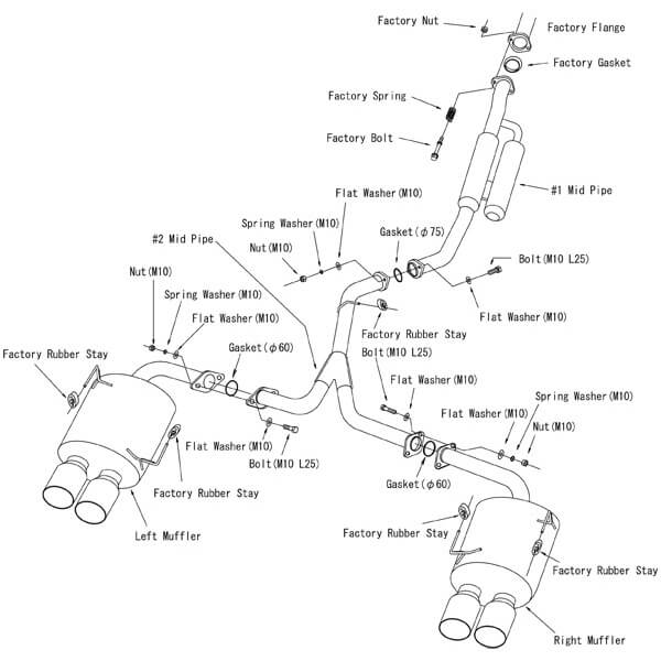 HKS Legamax Premium Exhaust, 2015-2021 WRX & STi - Angle 3