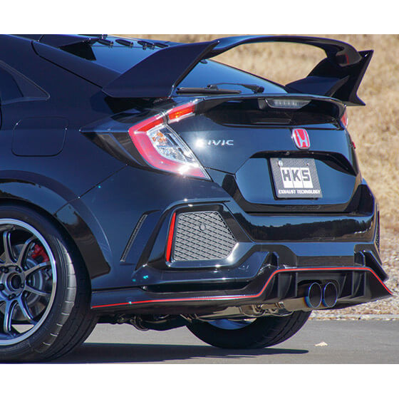HKS Legamax Premium Exhaust, 2017-2021 Civic Type R - Angle 3