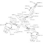 HKS Legamax Premium Exhaust w/ Center Pipe, 2008-2014 WRX (Sedan) - Angle 2