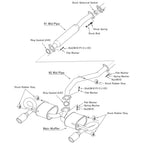 HKS Legamax Sports Cat-Back Exhaust, 2022-2026 BRZ & GR86 - Angle 2